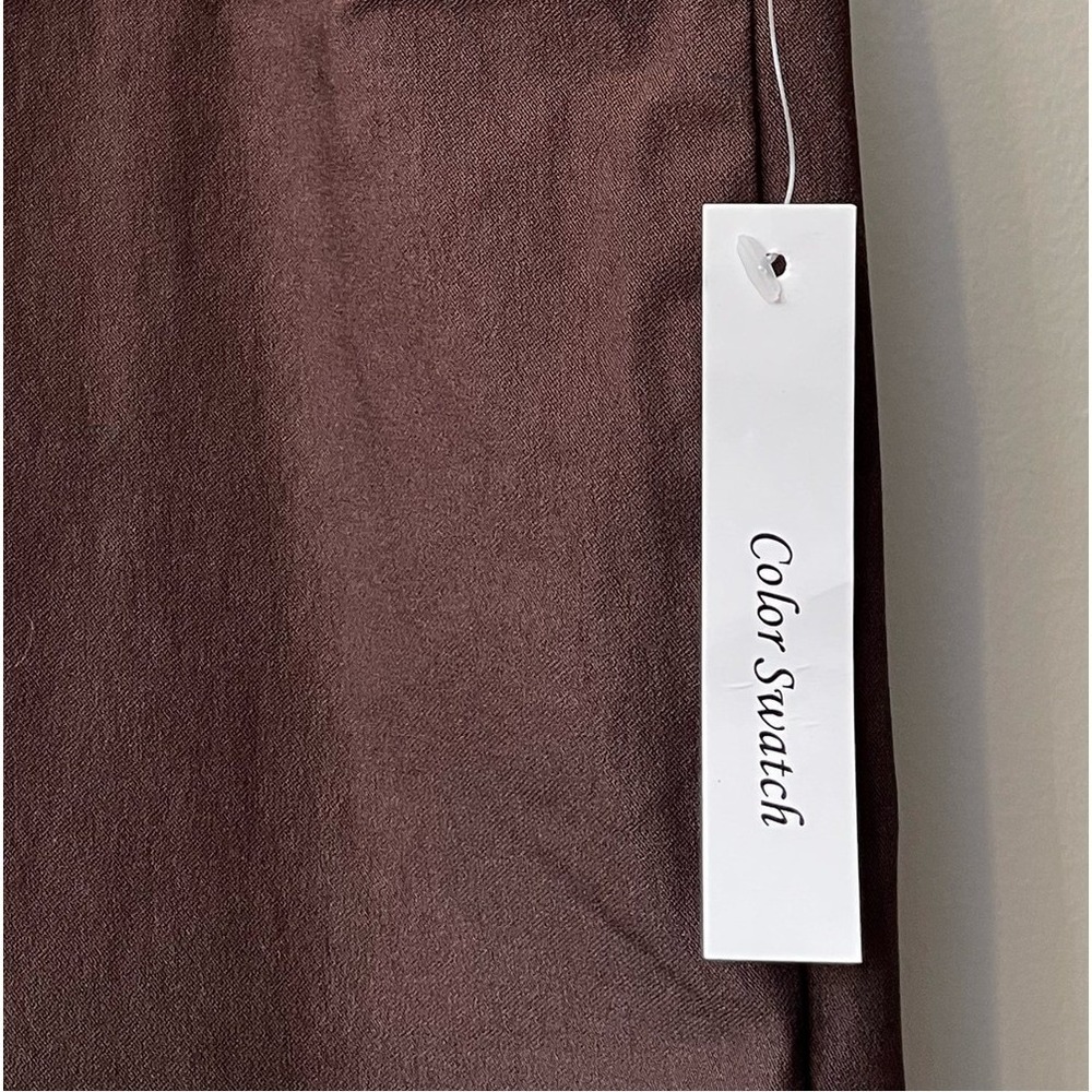 COLOR SWATCH Straight Pencil Stretch Skirt USA Made Womens Large Brown NWT - Picture 3 of 9
